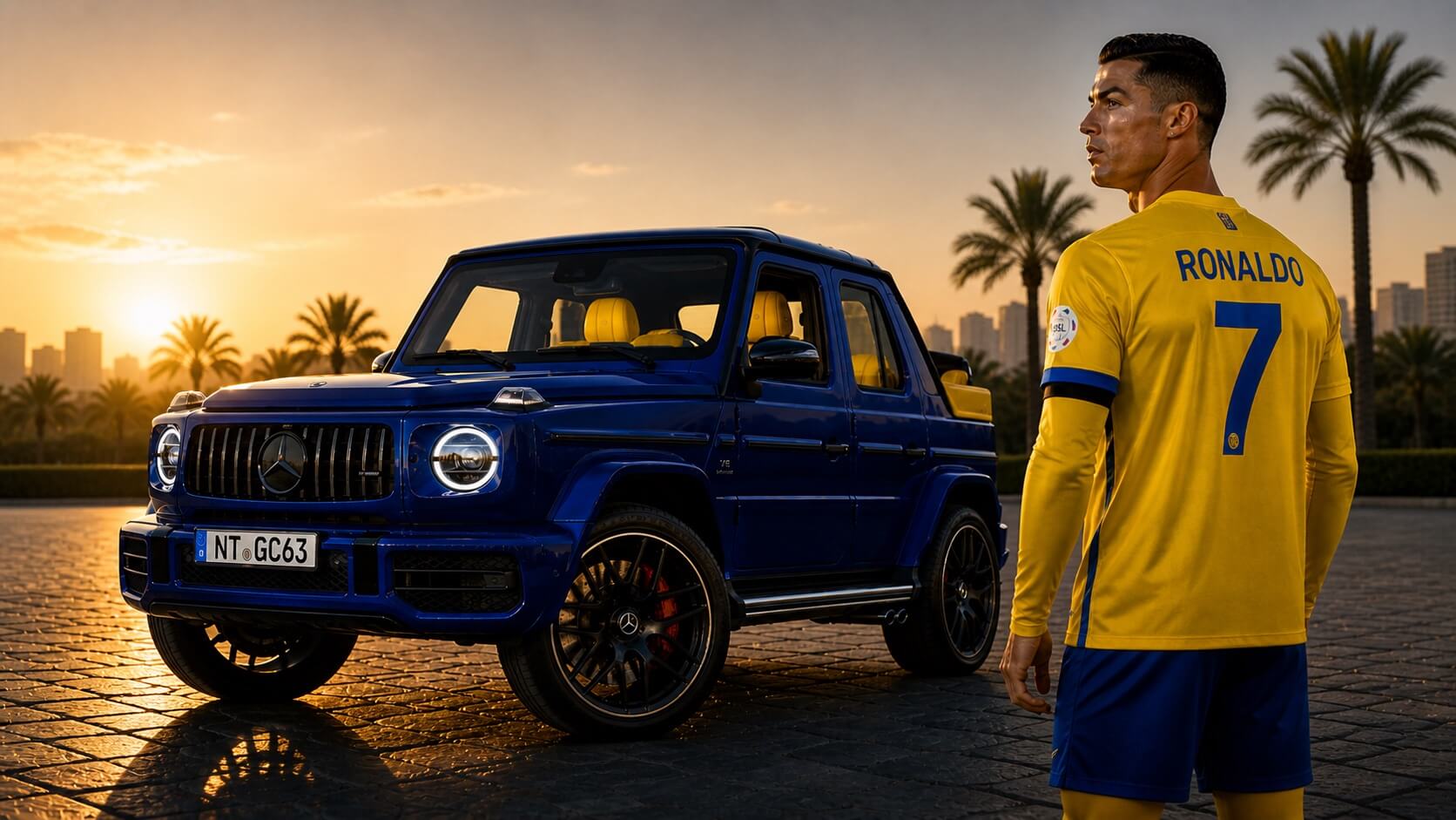 رونالدو يضيف مرسيدس G63 Cabriolet النادرة بألوان نادي النصر السعودي إلى مجموعته