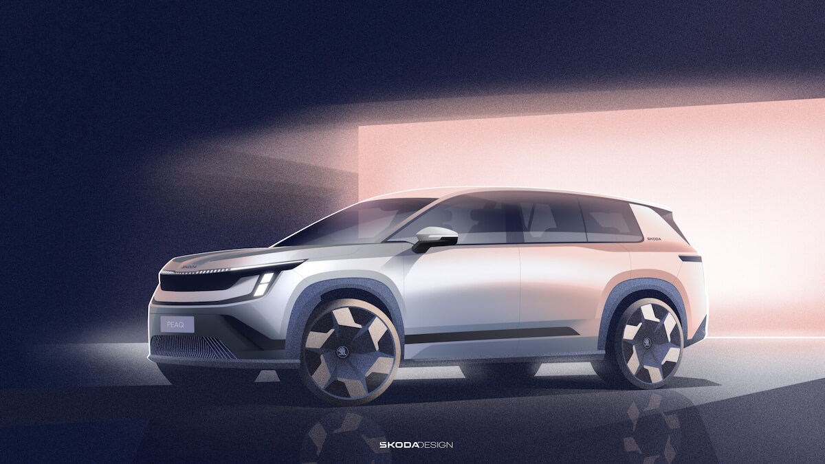 سيارة Skoda Peaq الكهربائية تظهر في رسومات رسمية كأكبر سيارة ركاب لدى سكودا